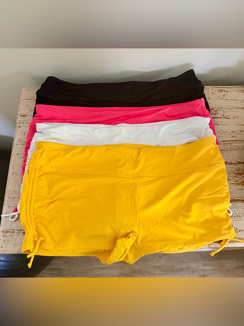 Athleta Women’s Swim Shorts — Yellow, Coral, White, Black